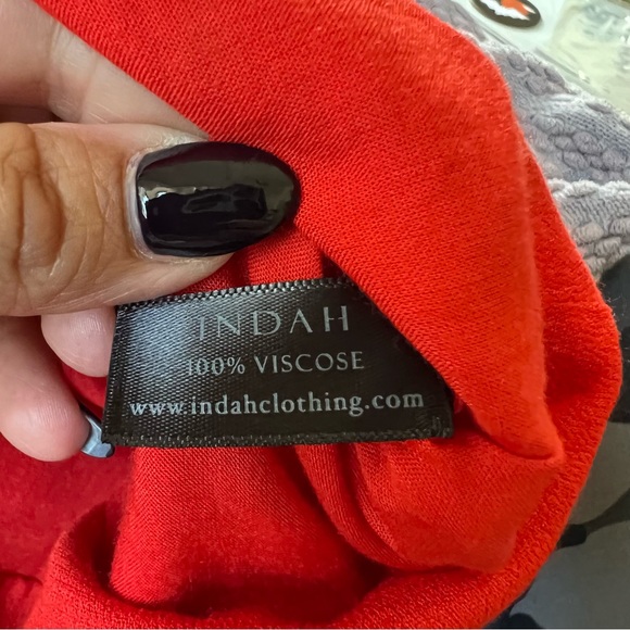 INDAH XSmall Fire Orange/reddish Tank Top Blouse Open back - Picture 5 of 5